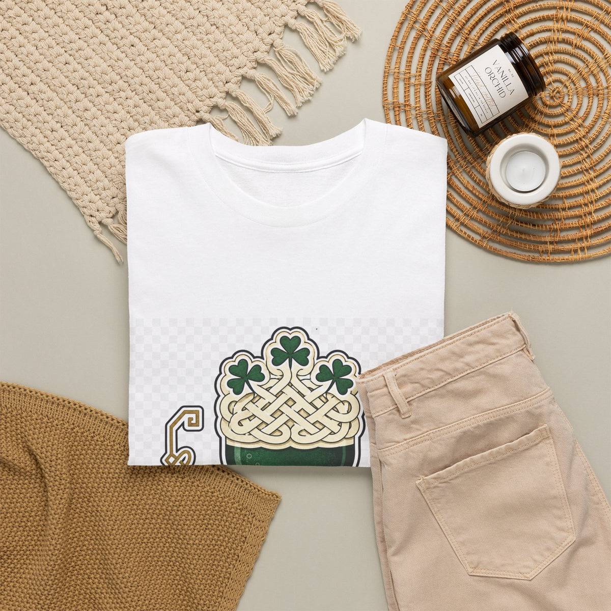 St. Patrick's Day Shirt - Lucky Clover Graphic Tee for Adults