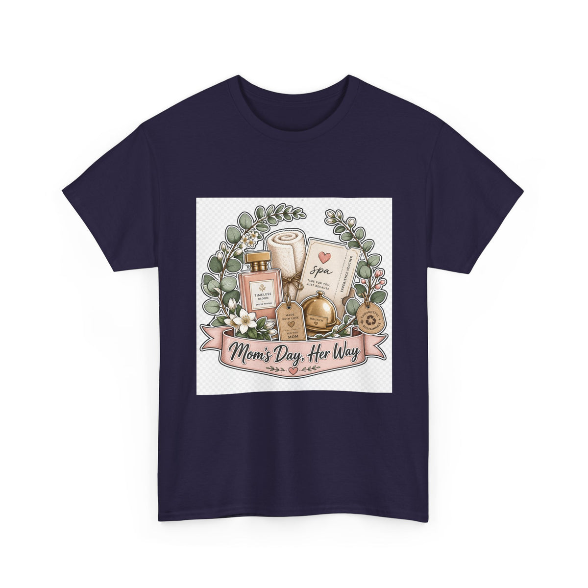 Mother's Day Gift Tee for Mom — Floral Heart Graphic