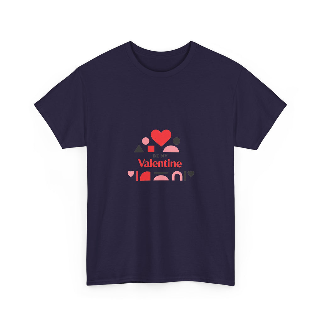 Valentine's Day Tee - AI-Assisted Geometric Heart Design for Couples