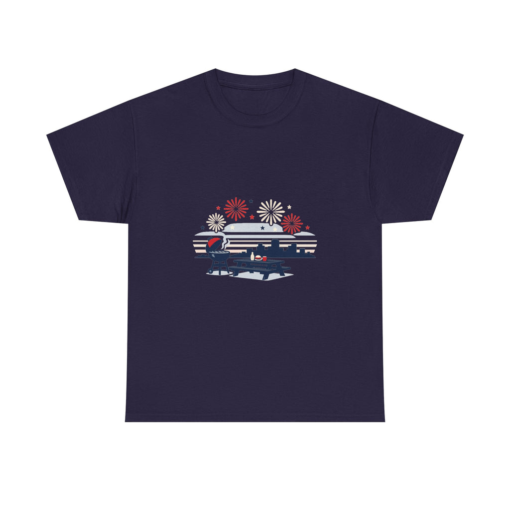 Independence Day T-Shirt for Patriotic Fun | Fireworks Flag Art