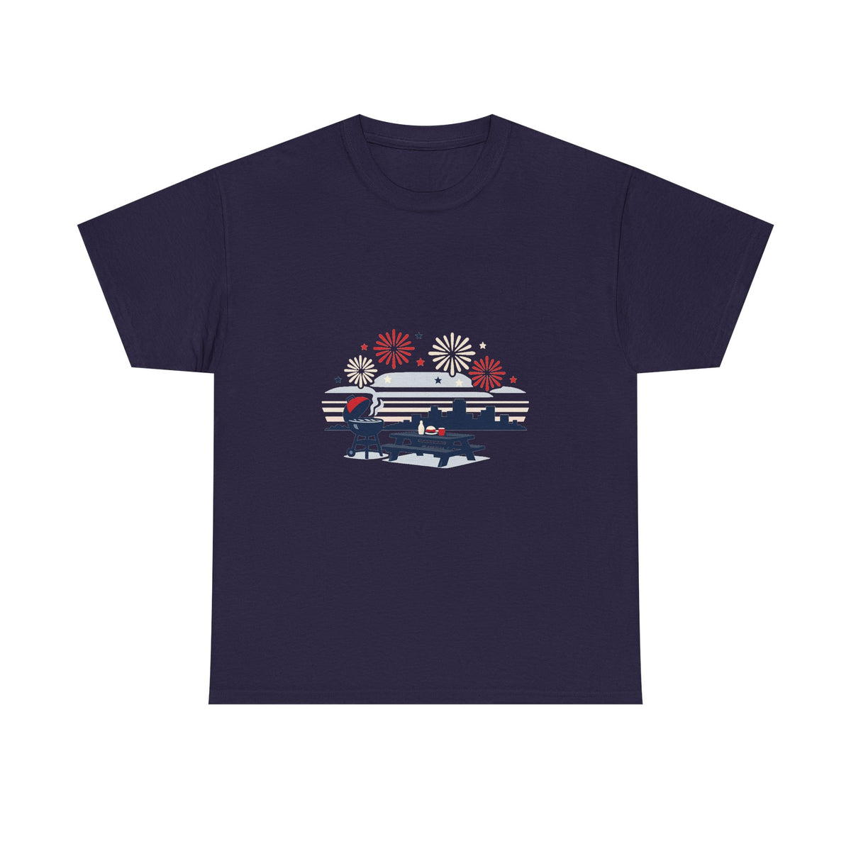 Independence Day T-Shirt for Patriotic Fun | Fireworks Flag Art