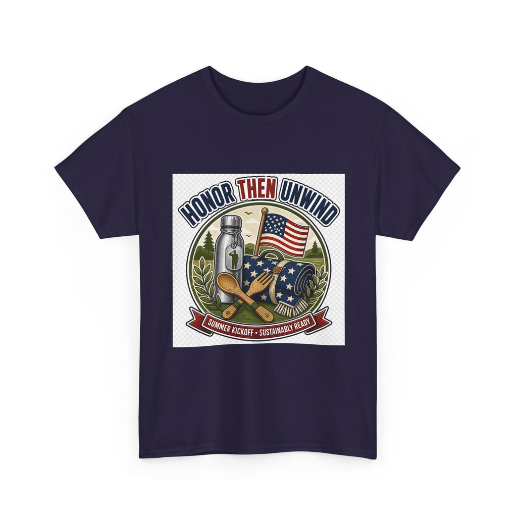 Memorial Day Patriotic Tee for Veterans & Families, Flag Art