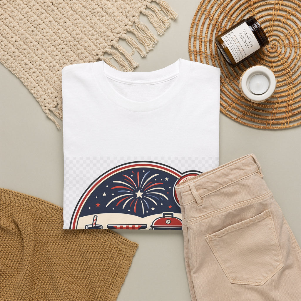 Independence Day Patriotic Tee for Adults - Vintage Flag