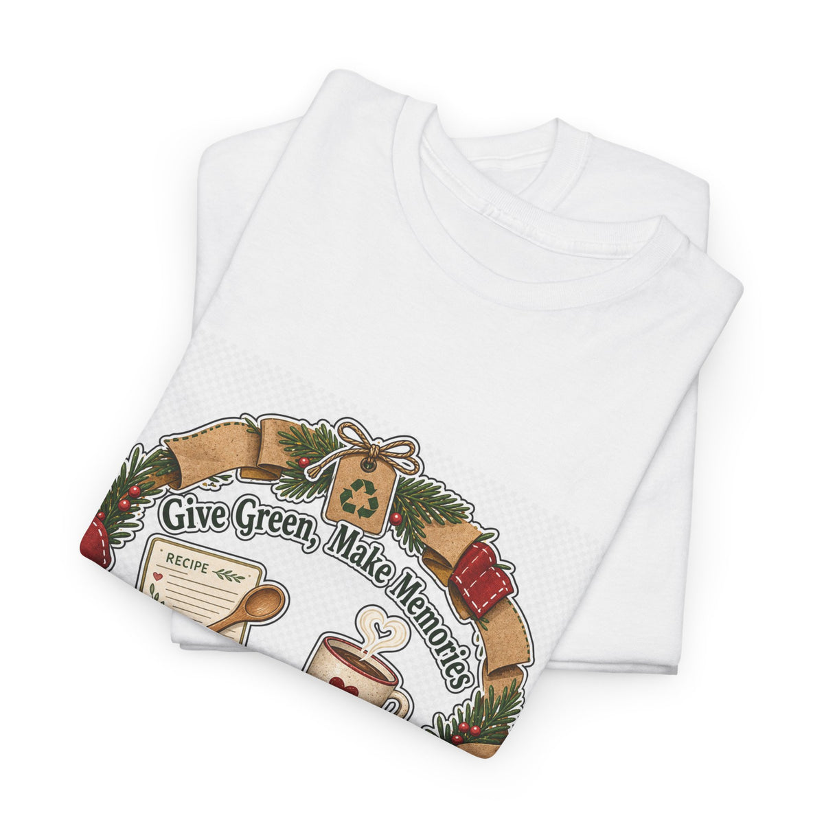 Christmas Day T-Shirt — Evergreen Wreath Holiday Gift Tee
