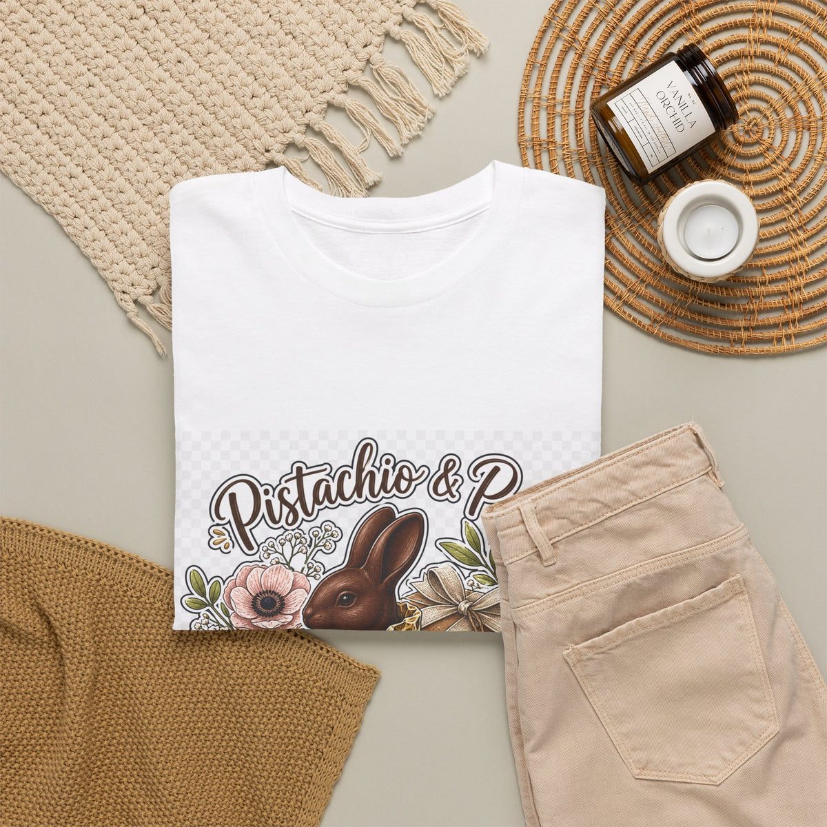 Easter Sunday Floral Bunny Tee for Family Egg Hunt & Gifts