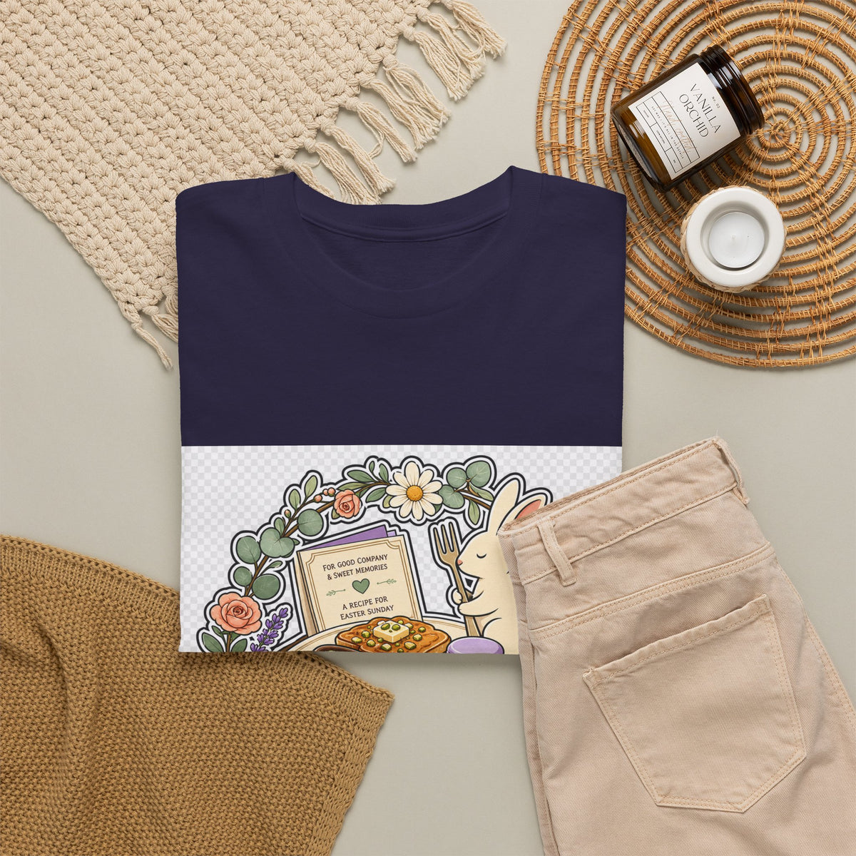 Easter Sunday Shirt for Family — Pastel Bunny Floral Tee