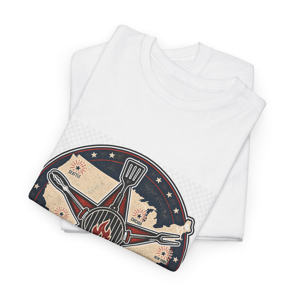 Independence Day Fireworks Tee - Patriotic Graphic Shirt