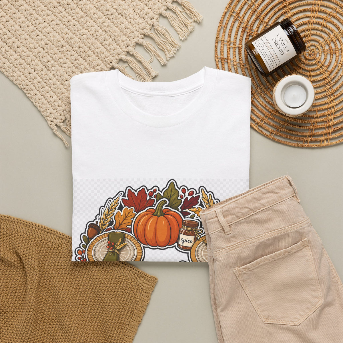 Thanksgiving Day Cozy Turkey Family Graphic Tee — Fall Gift