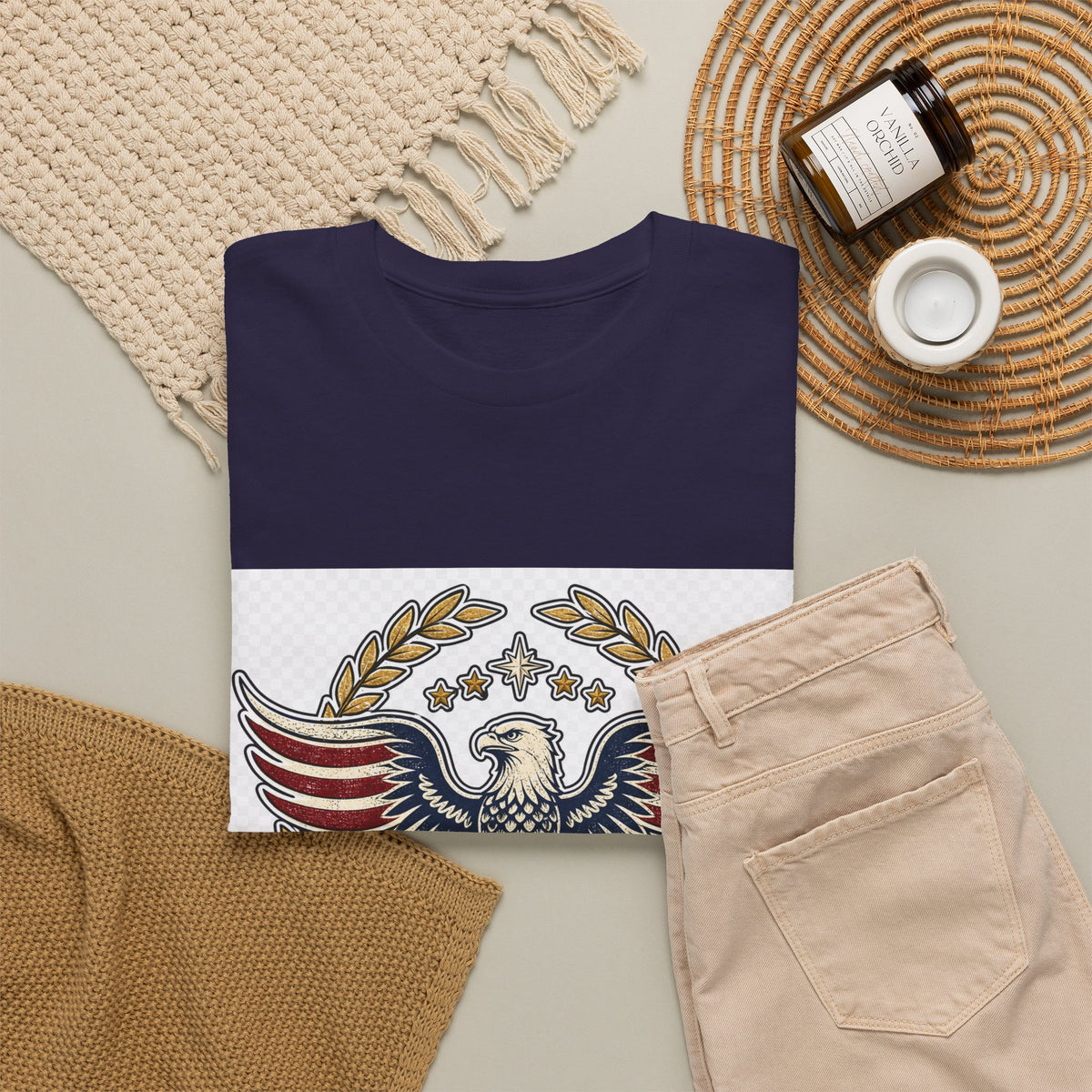 Independence Day T-Shirt for Patriotic Adults — Vintage Flag Graphic