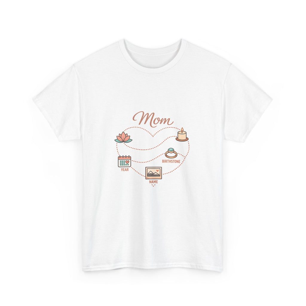 Mother's Day Shirt for Moms - Floral Heart Design Gift