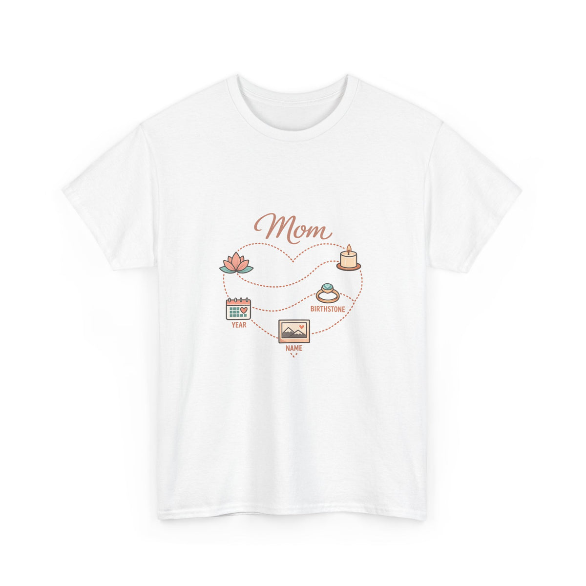 Mother's Day Shirt for Moms - Floral Heart Design Gift