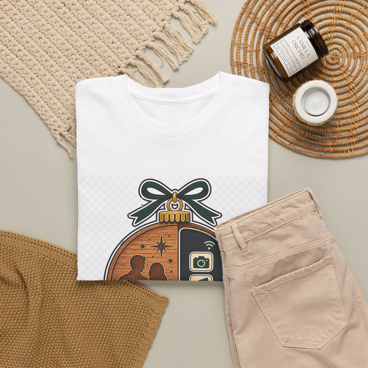 Christmas Day Graphic Tee — Cozy Winter Cabin Gift for Family
