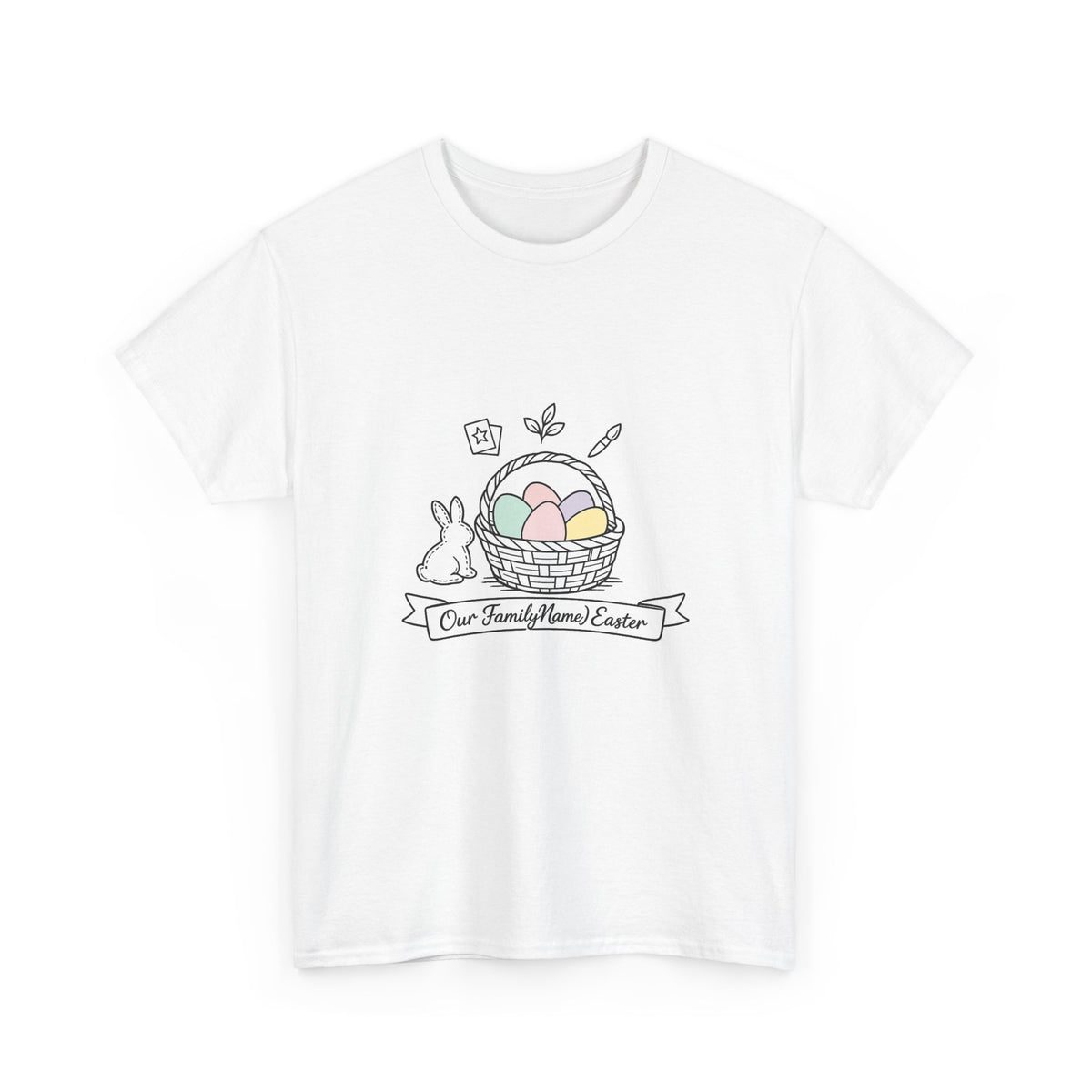 Easter Sunday Shirt for Adults — Minimalist Bunny & Eggs Design