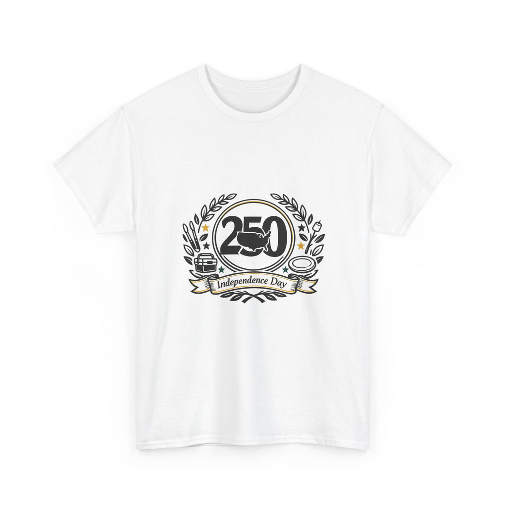 Independence Day Patriotic Tee featuring Fireworks & Flag Design