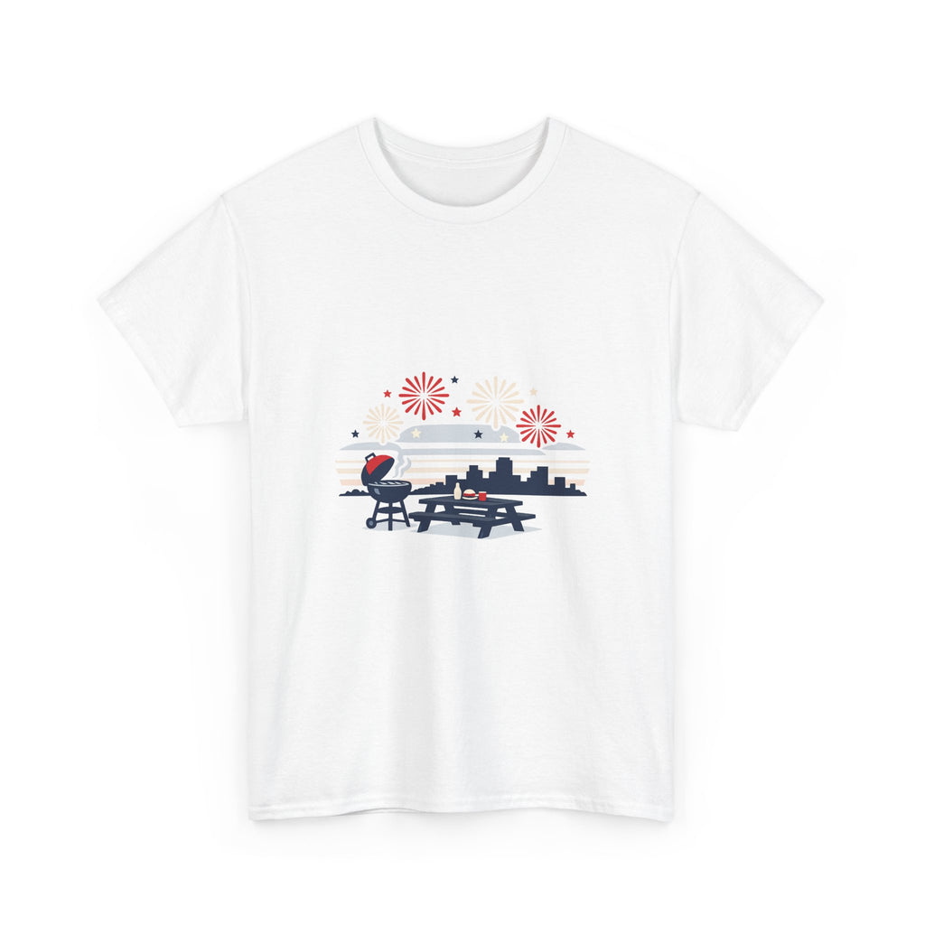 Independence Day T-Shirt for Patriotic Fun | Fireworks Flag Art