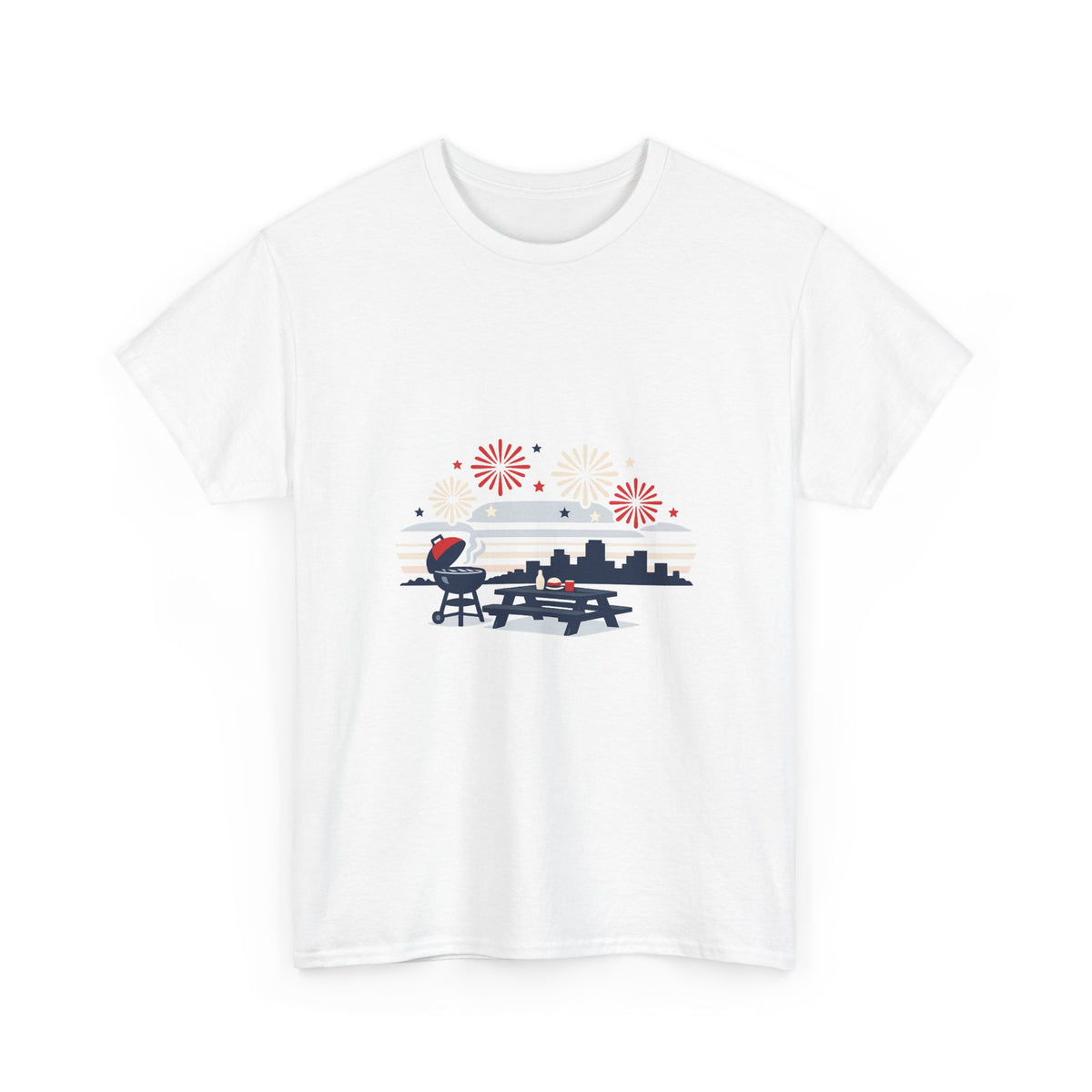 Independence Day T-Shirt for Patriotic Fun | Fireworks Flag Art