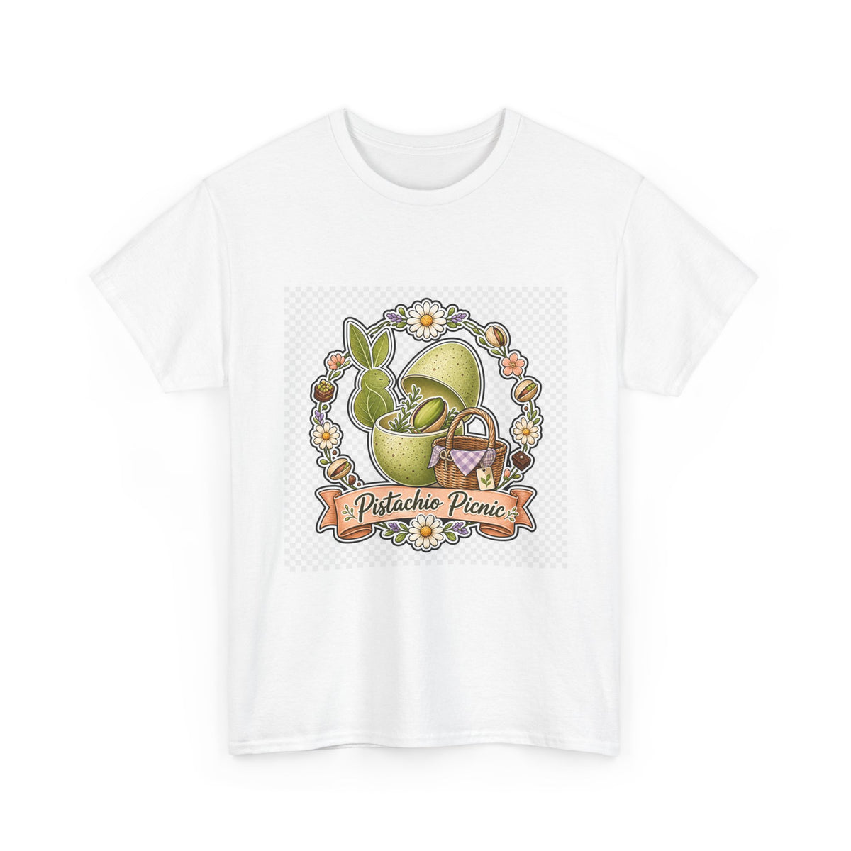 Easter Sunday Floral Bunny Graphic Tee for Family and Kids