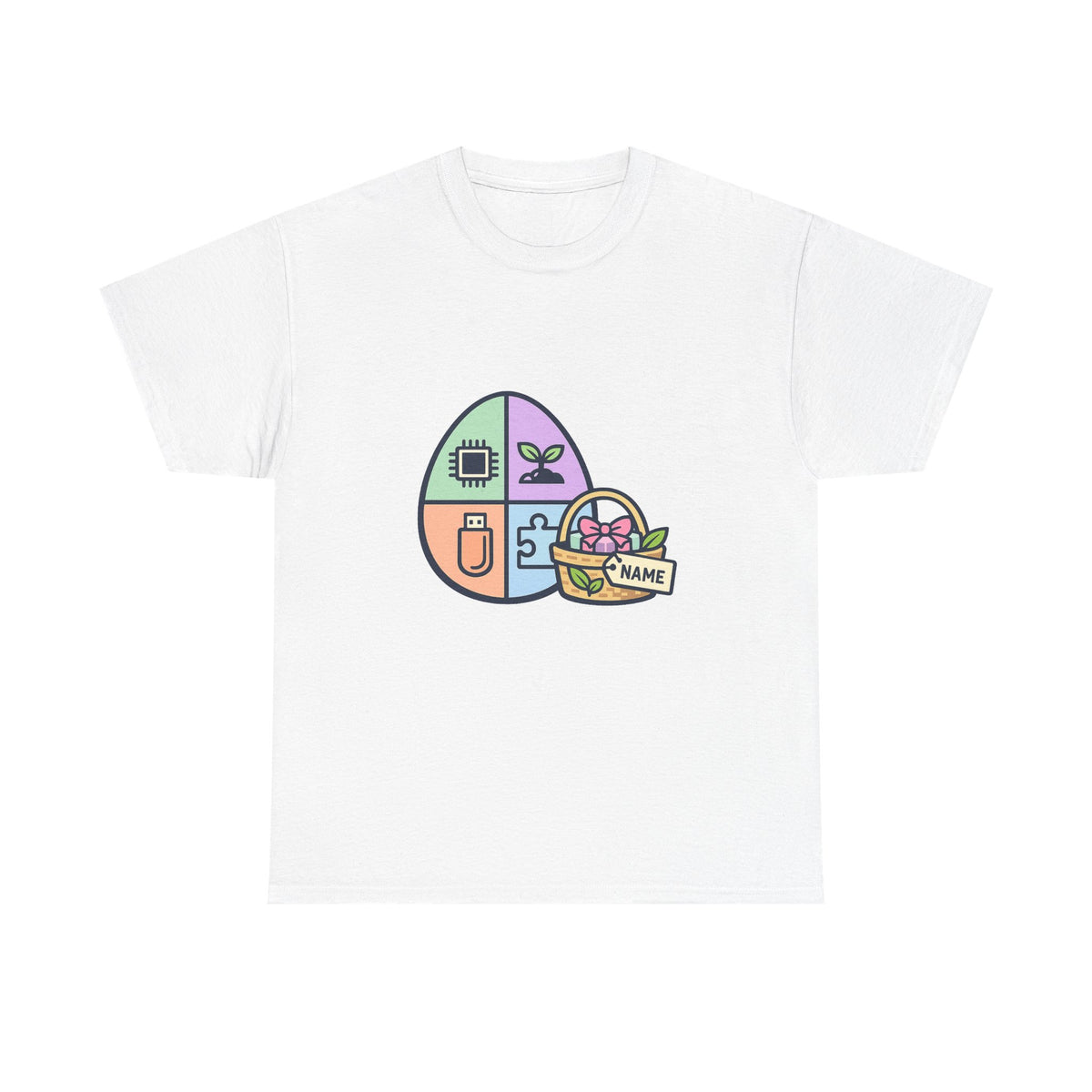 Easter Sunday Shirt for Christians - Cute Bunny & Eggs Design