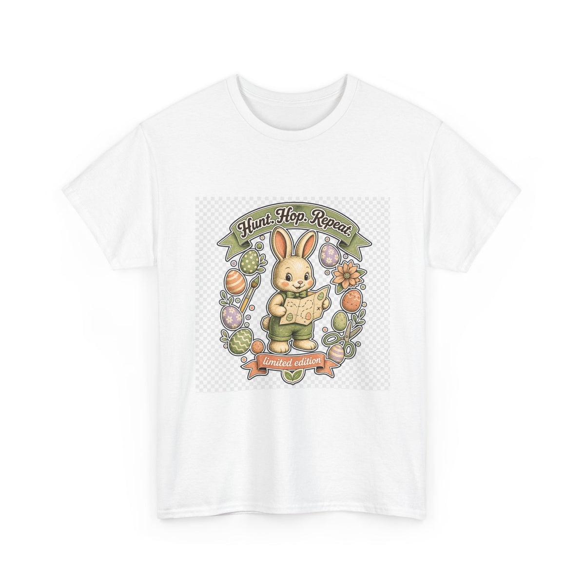 Easter Sunday Family Shirt - Pastel Bunny & Egg Graphic Tee