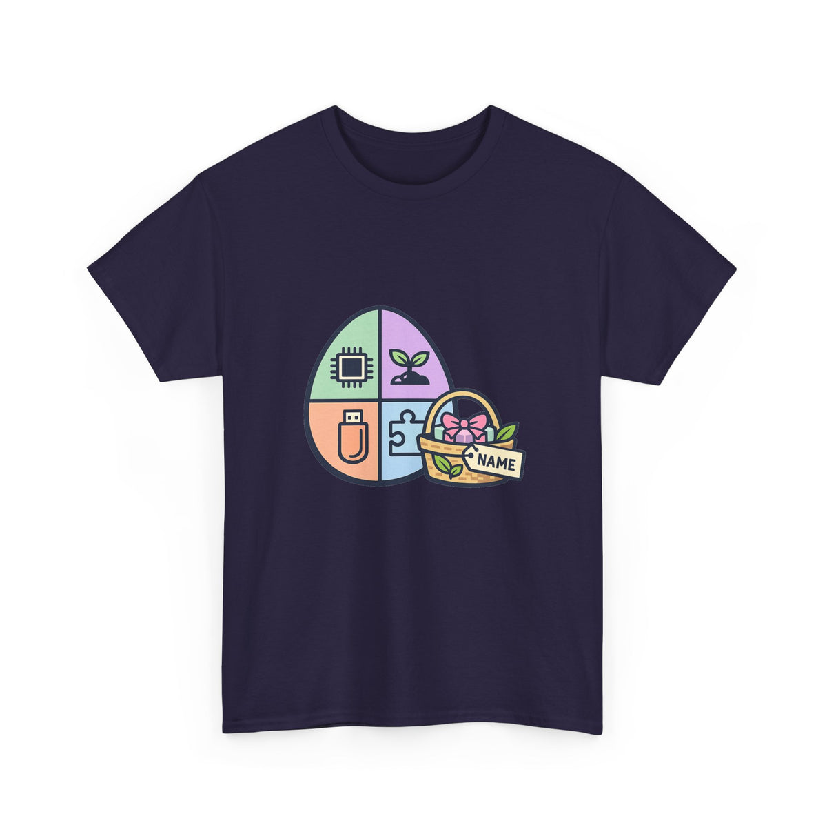 Easter Sunday Shirt for Christians - Cute Bunny & Eggs Design
