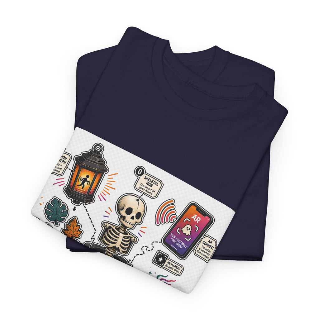 Halloween Skeleton Moon Shirt for Adults – Spooky Graphic Tee