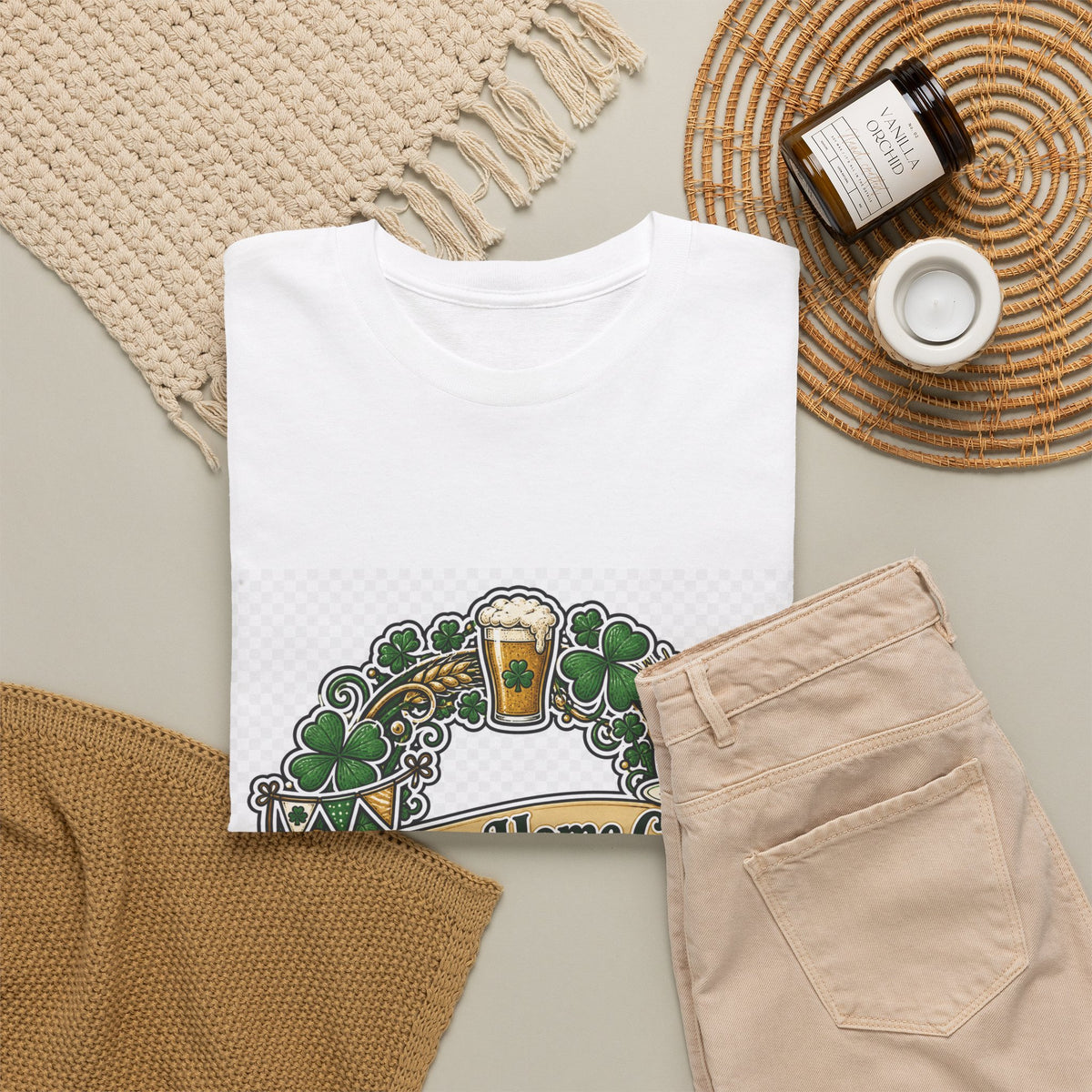 St. Patrick's Day Lucky Shamrock Graphic Tee for Friends