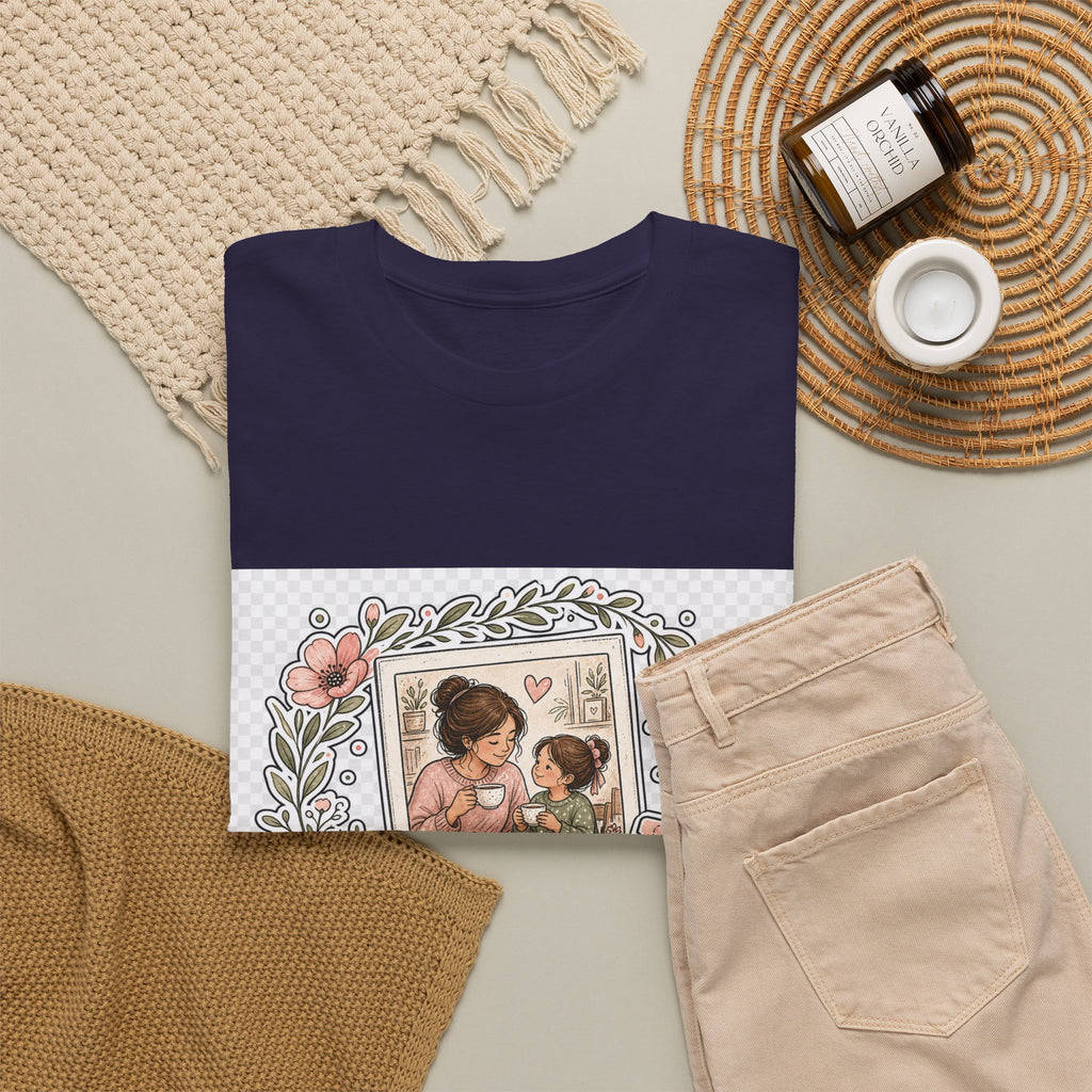Mother's Day Mom Floral Heart Tee — Soft Cotton Gift for Mom