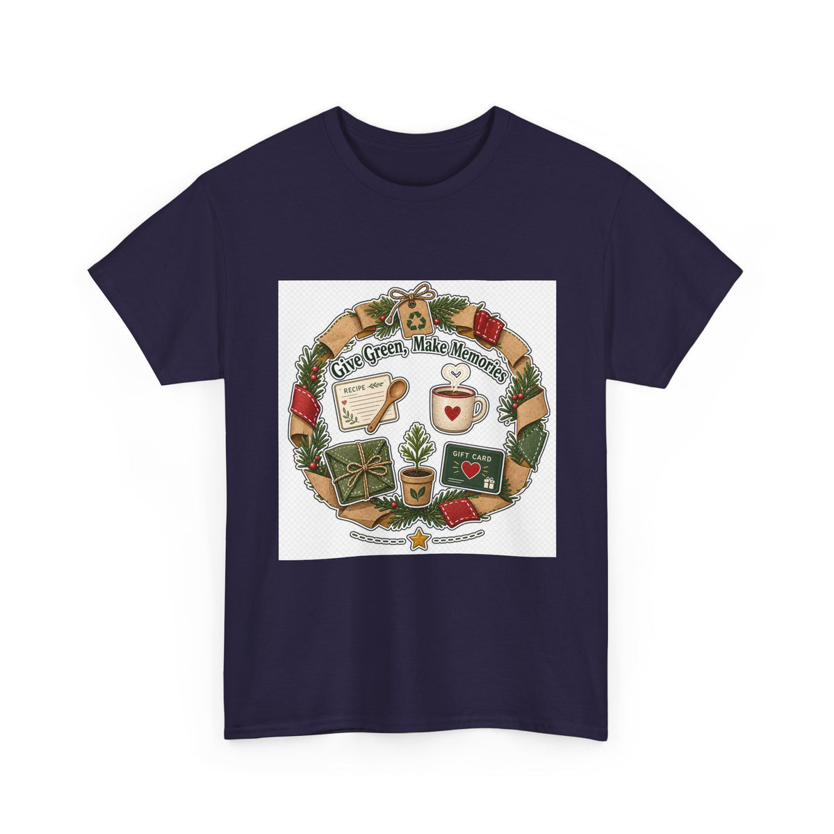 Christmas Day T-Shirt — Evergreen Wreath Holiday Gift Tee