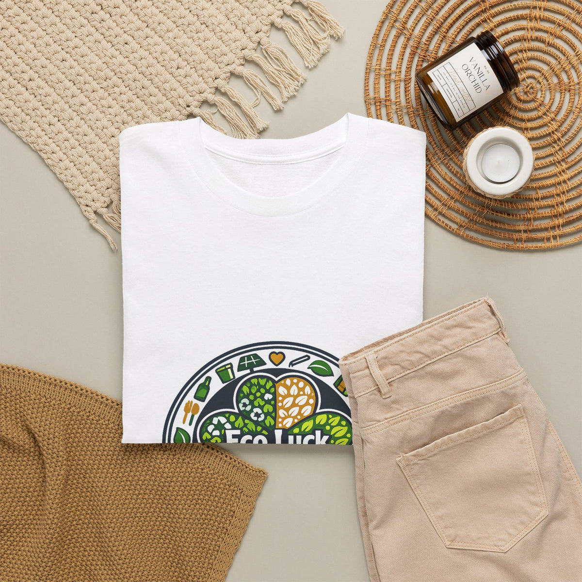 St. Patrick's Day Graphic Tee – Shamrock Rainbow Design