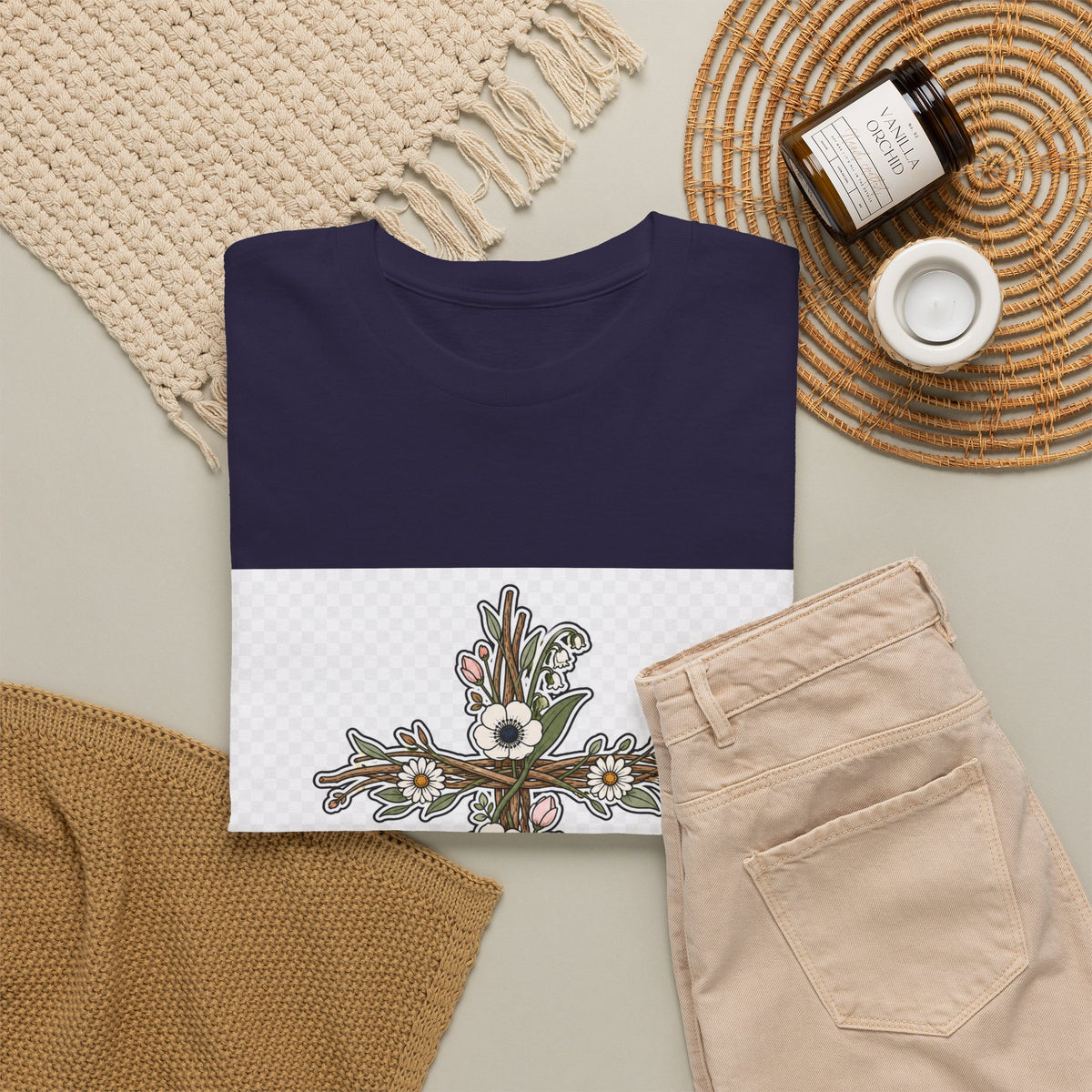 Easter Sunday Floral Bunny Tee for Women | Spring Gift