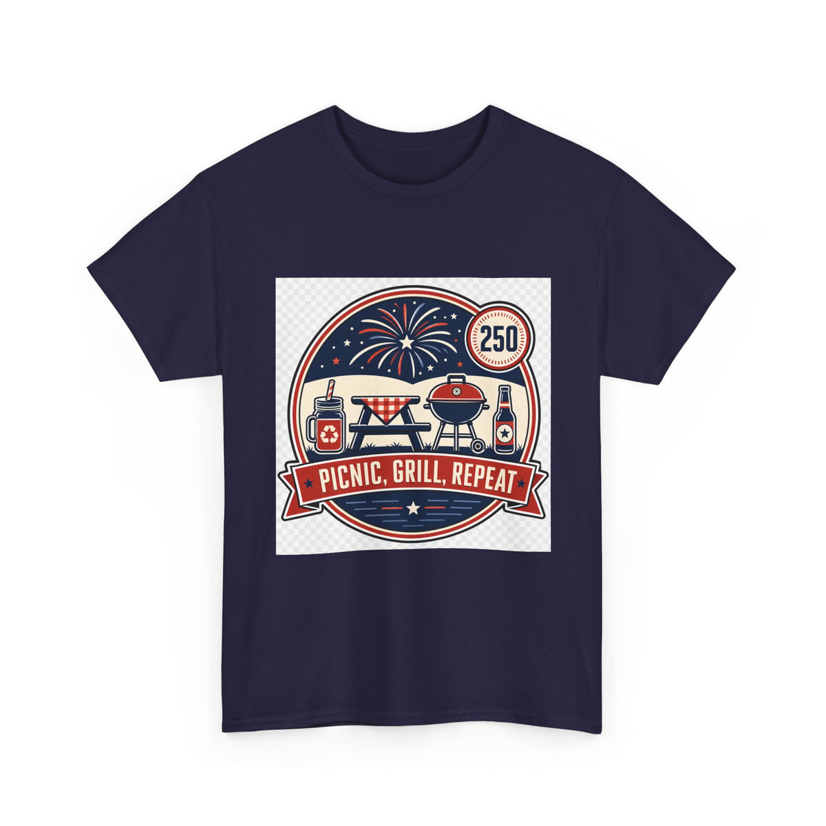 Independence Day Patriotic Tee for Adults - Vintage Flag
