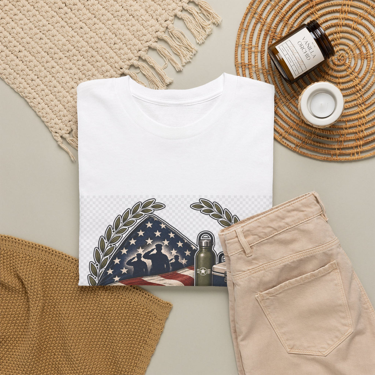 Memorial Day Patriotic Flag Tee for Veterans & Families