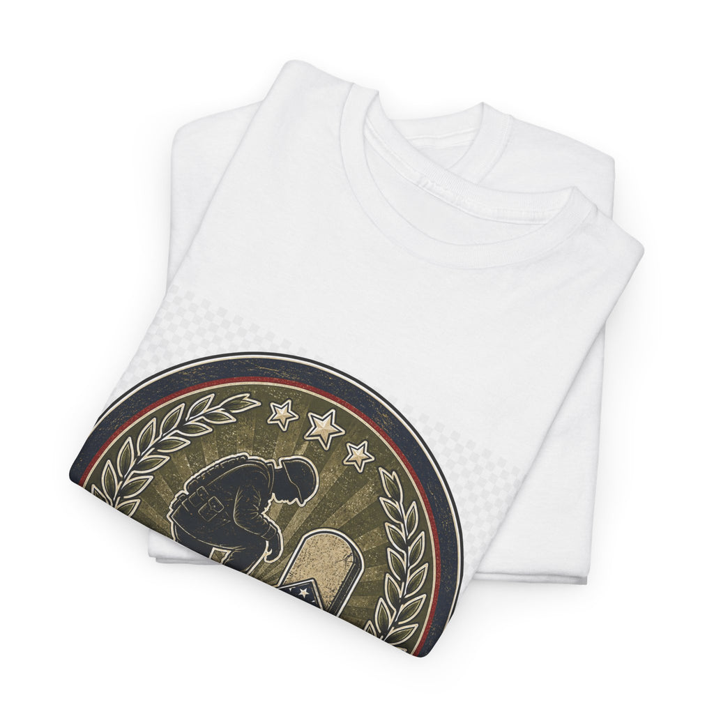Memorial Day Tribute Tee for Patriots — Flag Heart Art
