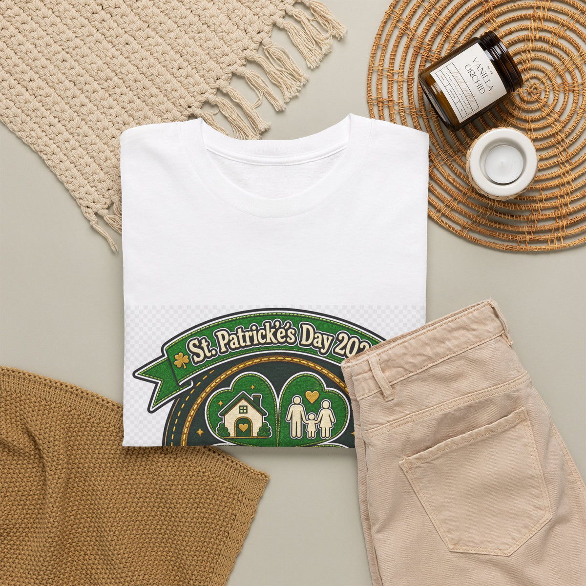 St. Patrick's Day Lucky Clover Shirt — Unisex Green Tee