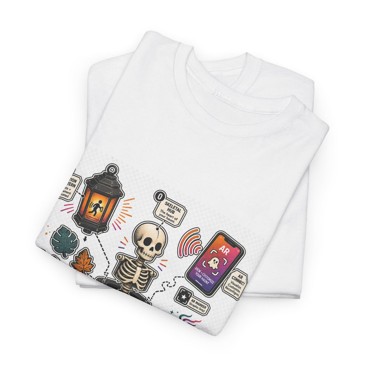 Halloween Skeleton Moon Shirt for Adults – Spooky Graphic Tee