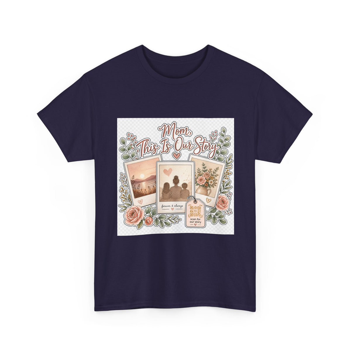 Mother's Day T-Shirt for Mom — Floral Heart Gift Tee