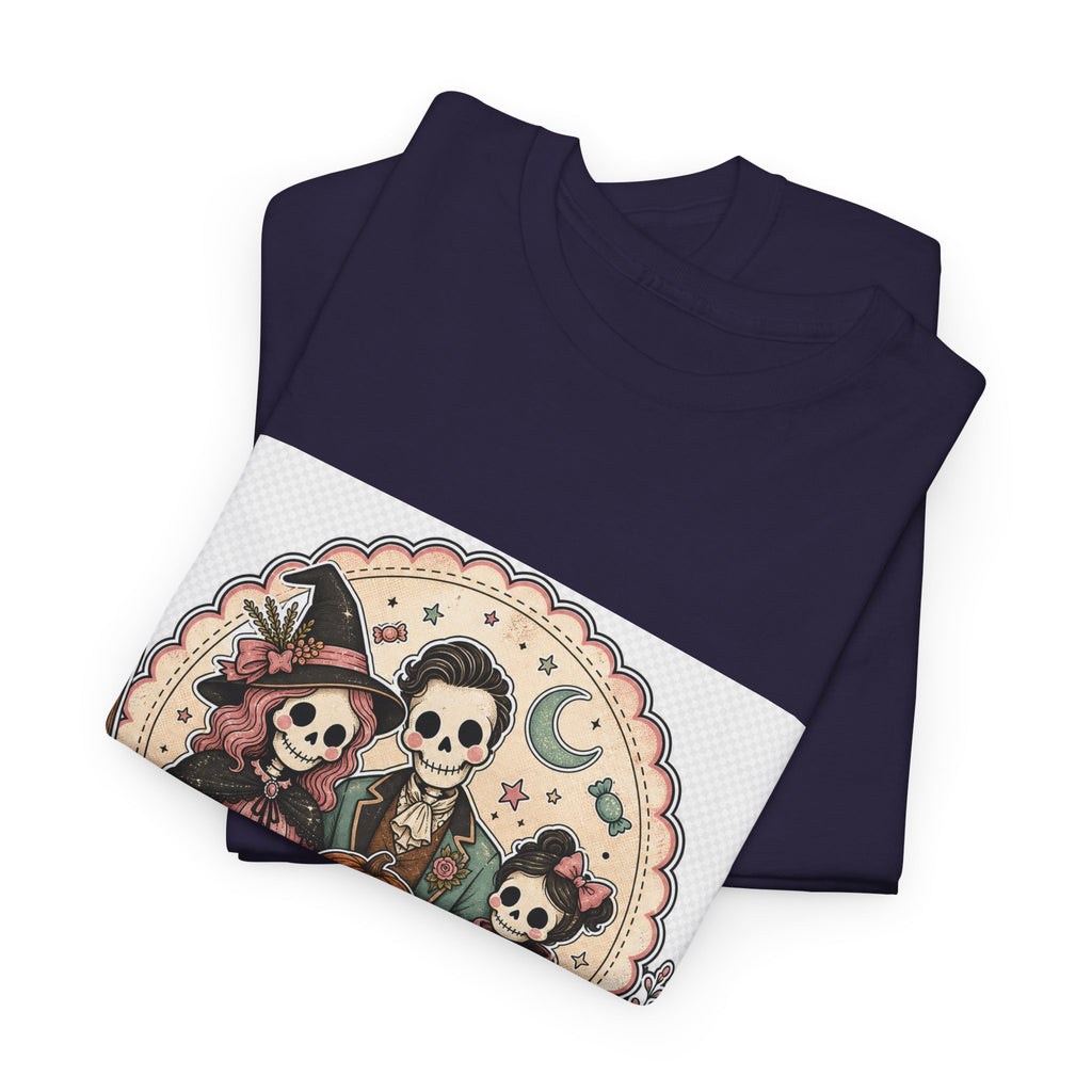 Halloween Pumpkin Skull Graphic Tee for Spooky Season