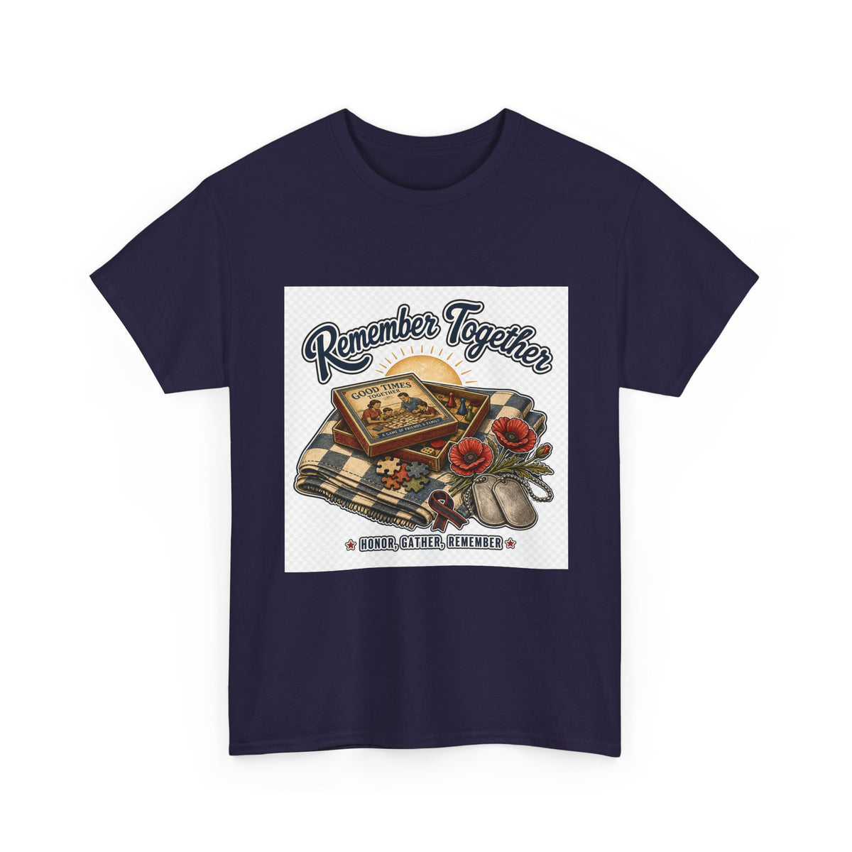 Memorial Day Tribute Tee for Patriots - Vintage Flag Design