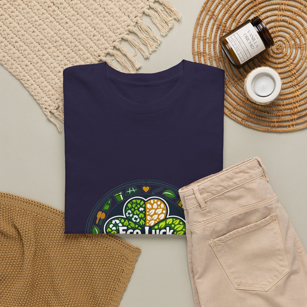 St. Patrick's Day Graphic Tee – Shamrock Rainbow Design