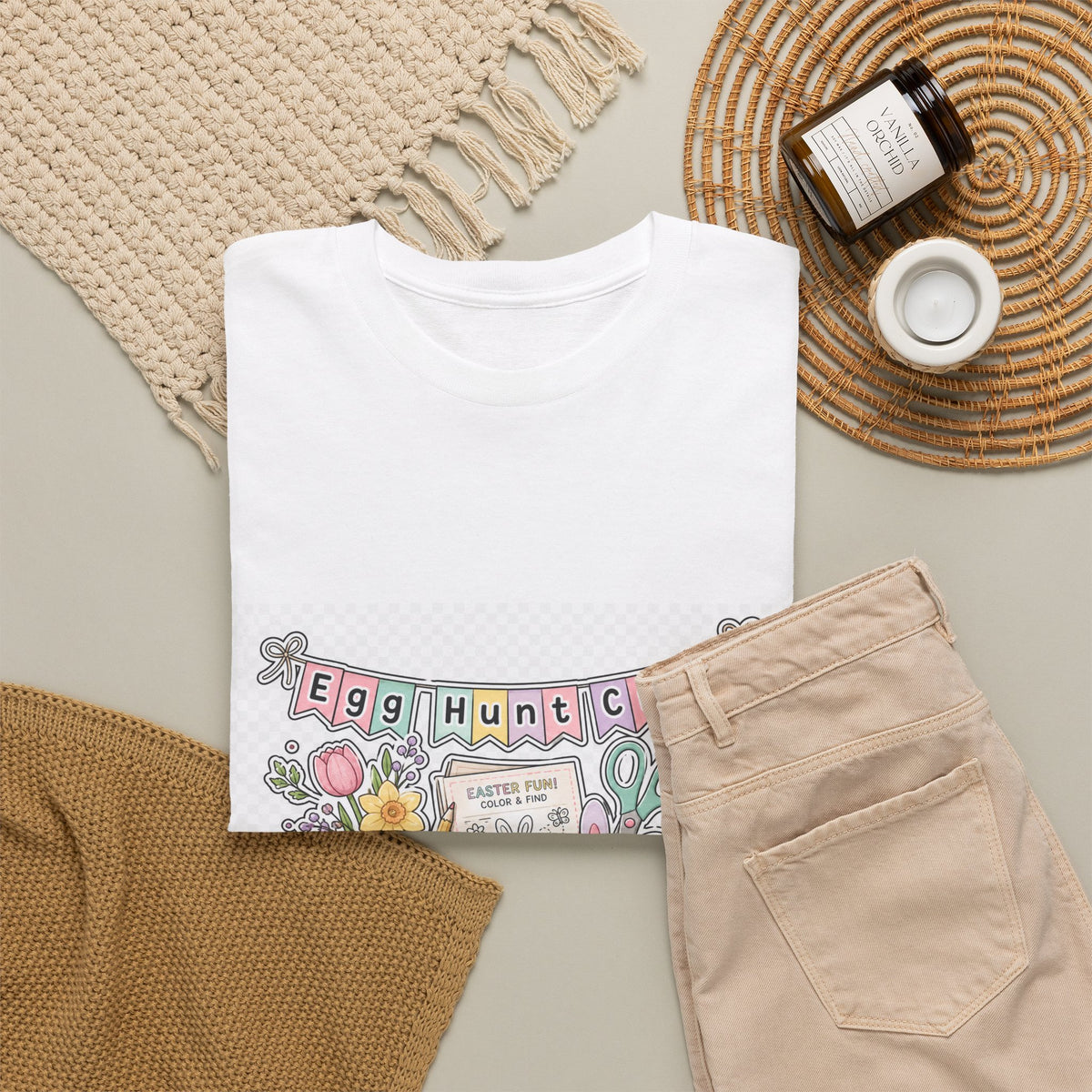 Easter Sunday Bunny Chalkboard Art Tee for Families