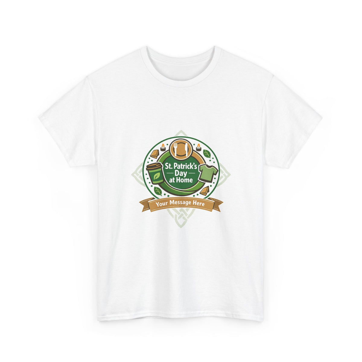 St. Patrick's Day Tee for Women – Shamrock Rainbow Graphic