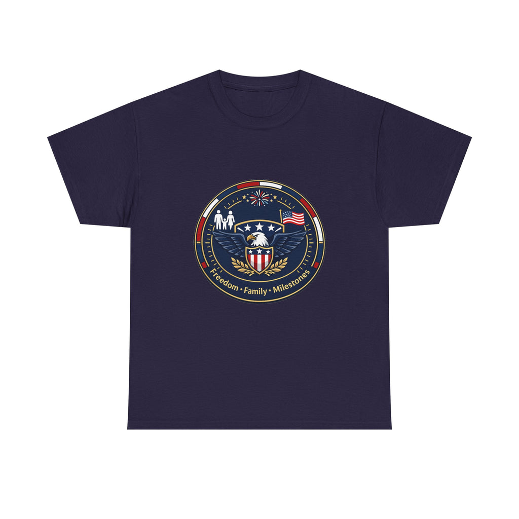 Independence Day Tee for Patriotic Fans Firework Flag Design