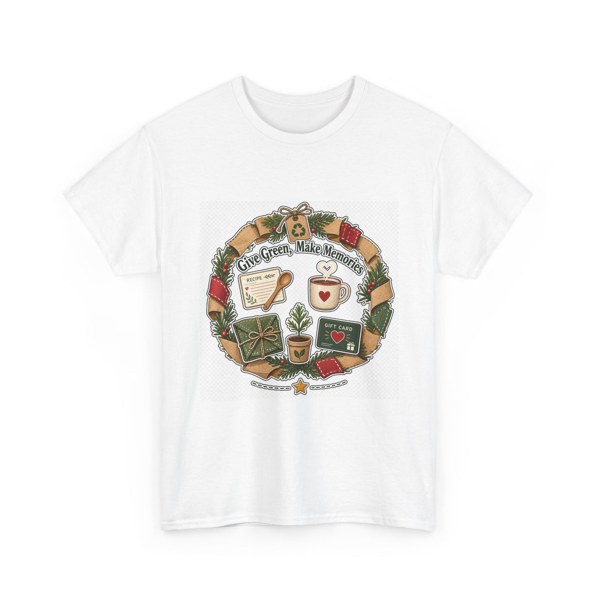Christmas Day T-Shirt — Evergreen Wreath Holiday Gift Tee