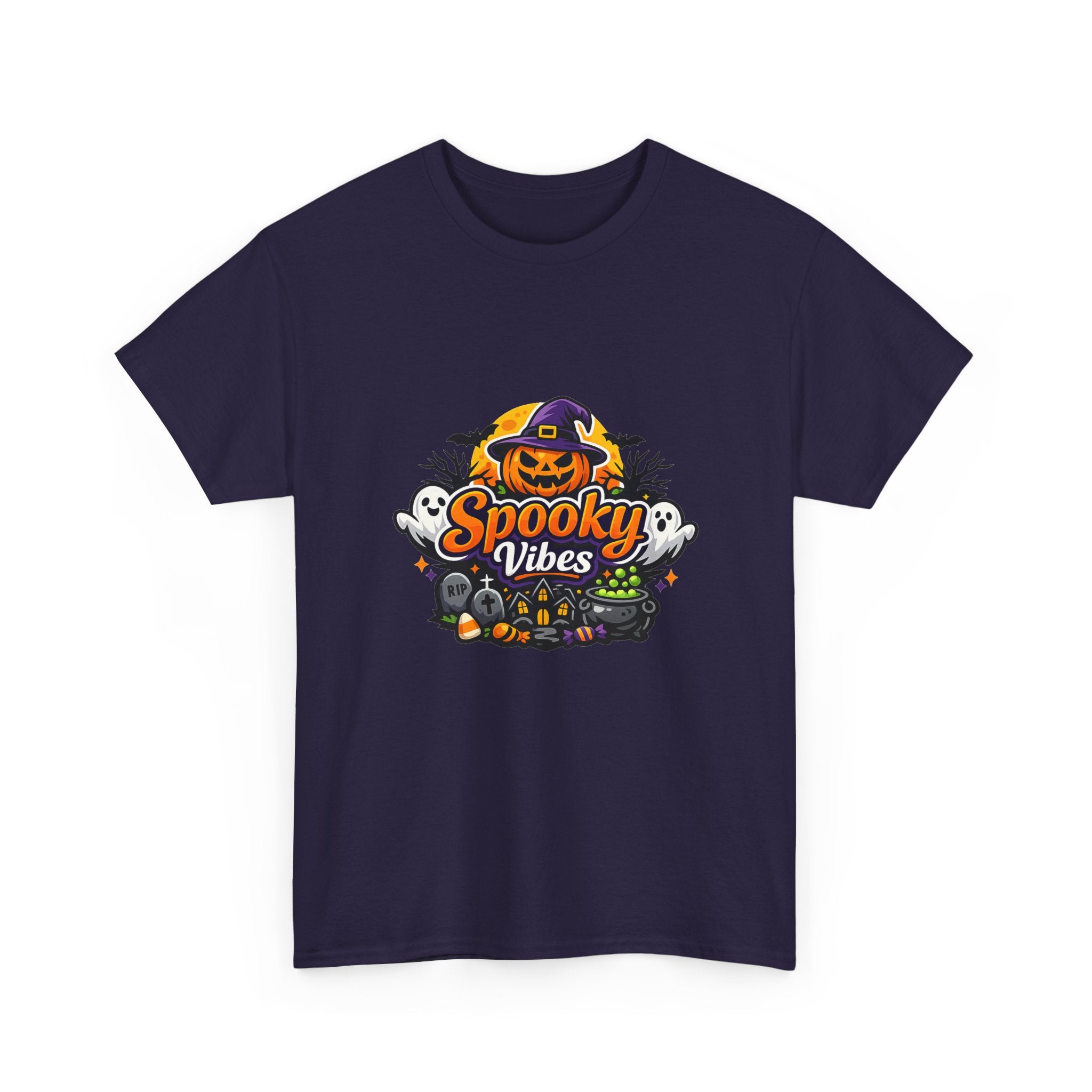 Halloween Shirt for Adults — Midnight Pumpkin Mandala Design Tee
