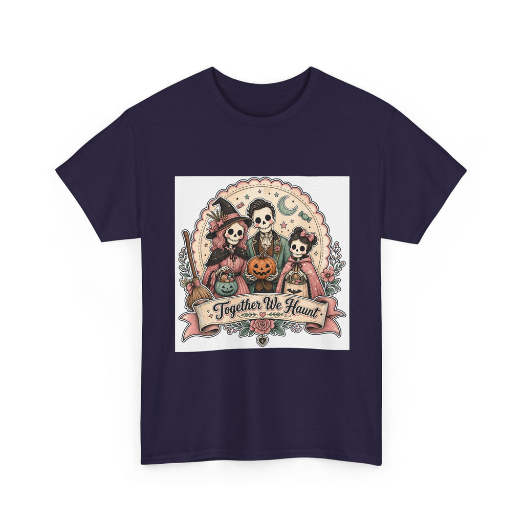 Halloween Pumpkin Skull Graphic Tee for Spooky Season