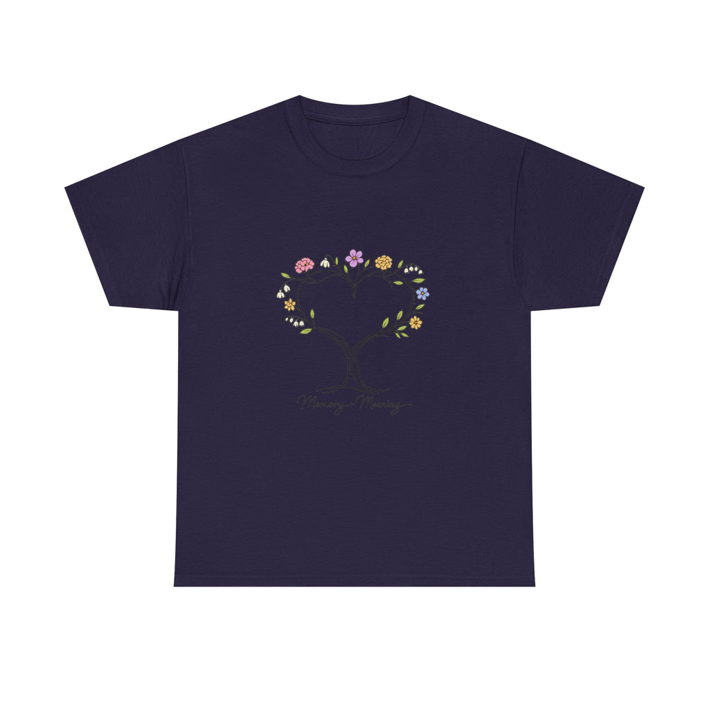 Mother's Day Shirt for Moms - Floral Heart Design Gift