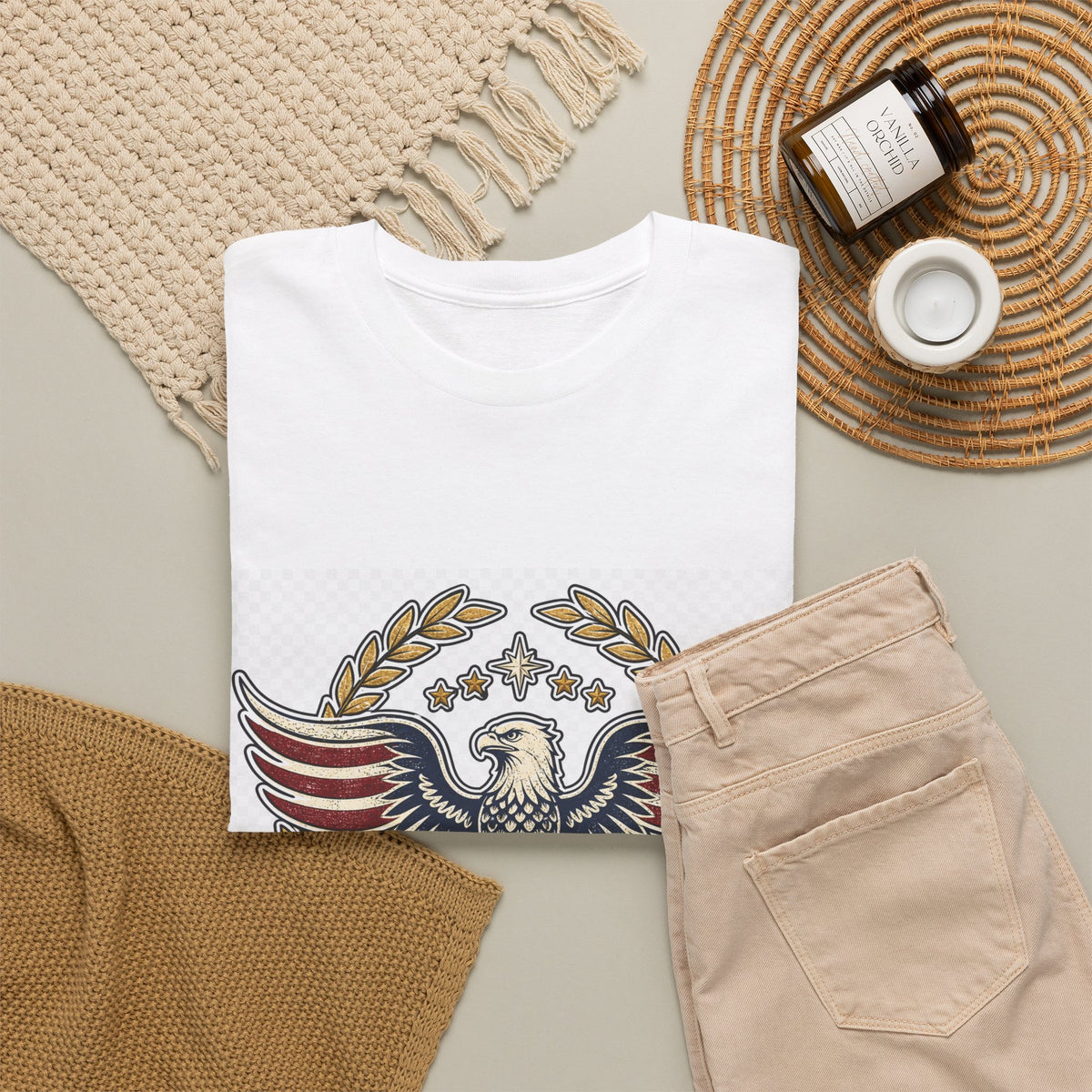 Independence Day T-Shirt for Patriotic Adults — Vintage Flag Graphic
