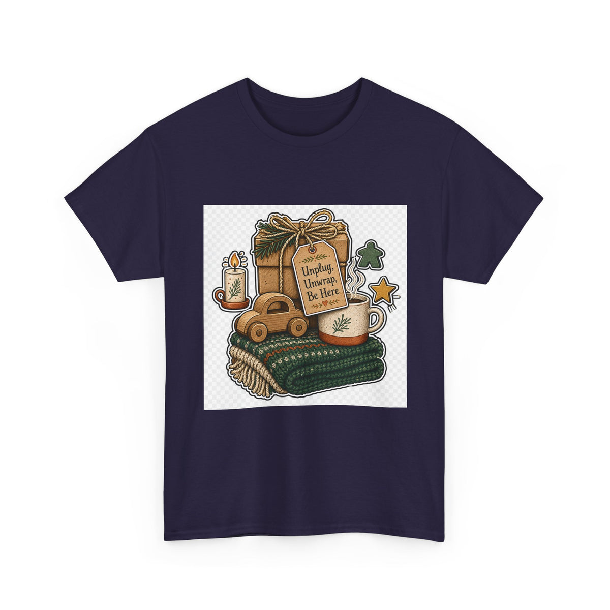 Christmas Day Plaid Reindeer Tee for Family & Holiday Gifts