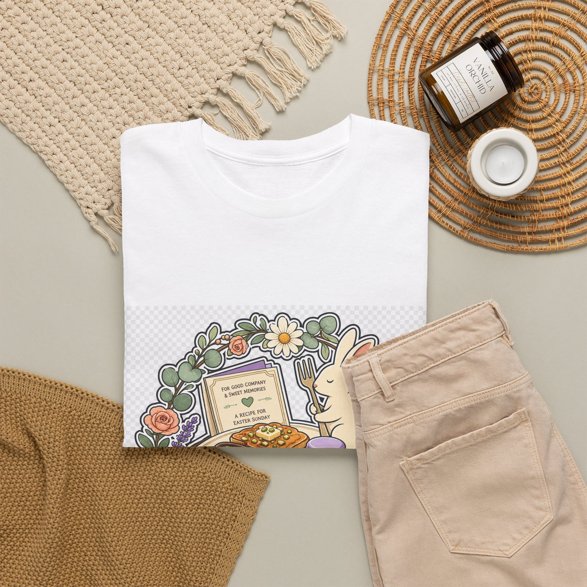Easter Sunday Shirt for Family — Pastel Bunny Floral Tee