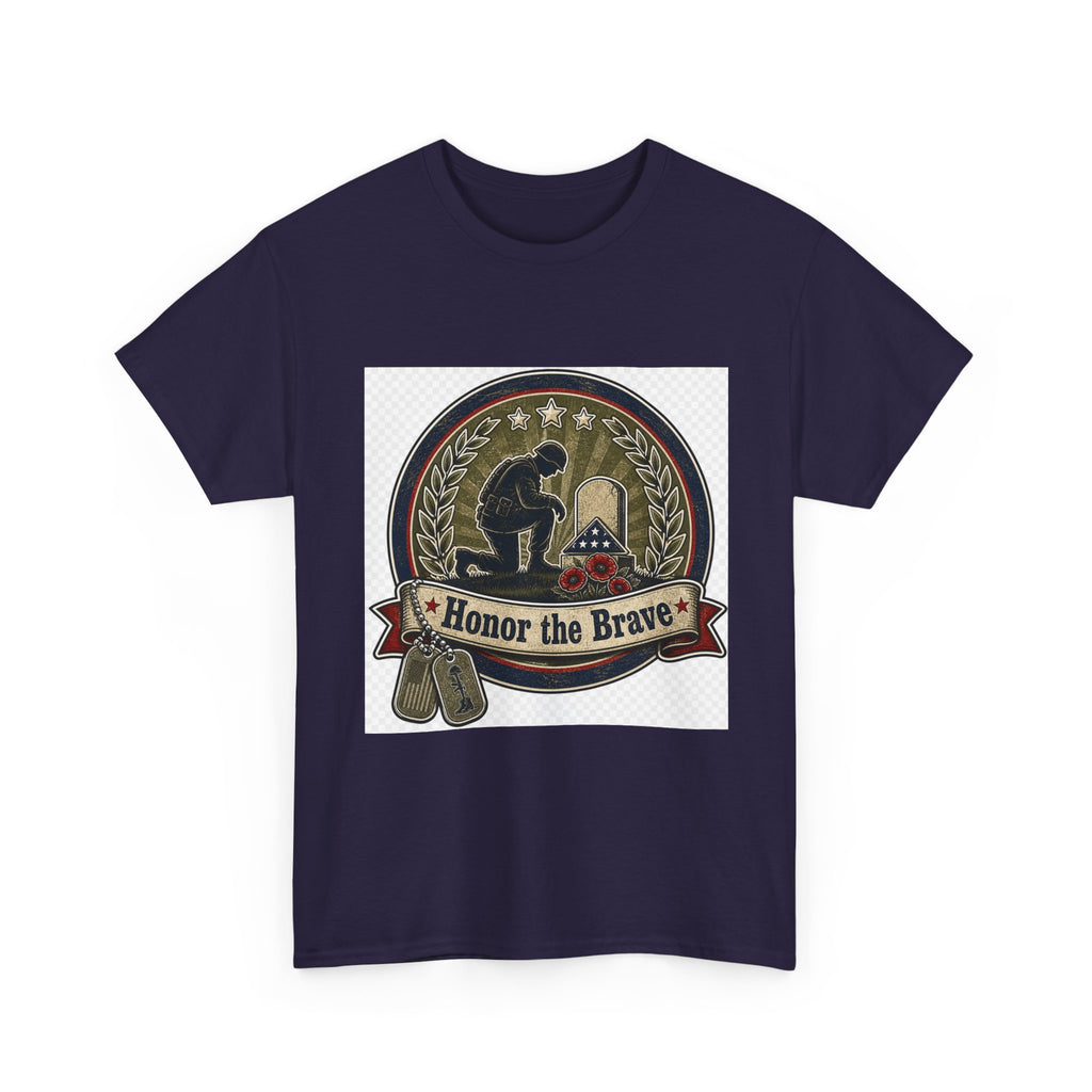 Memorial Day Tribute Tee for Patriots — Flag Heart Art